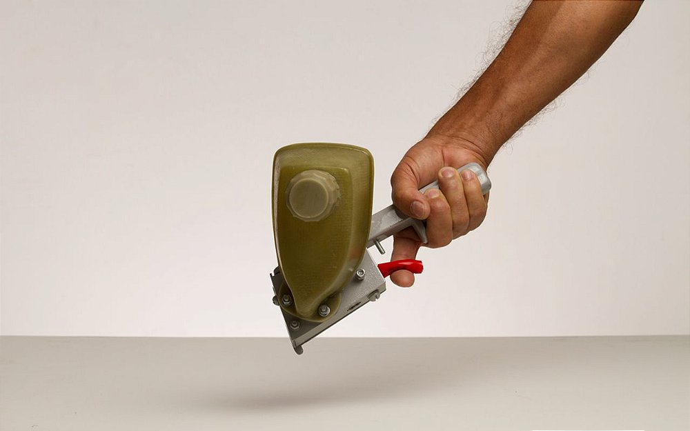 Coladeira manual portátil para topos usa cola de contato, para MDF MDP