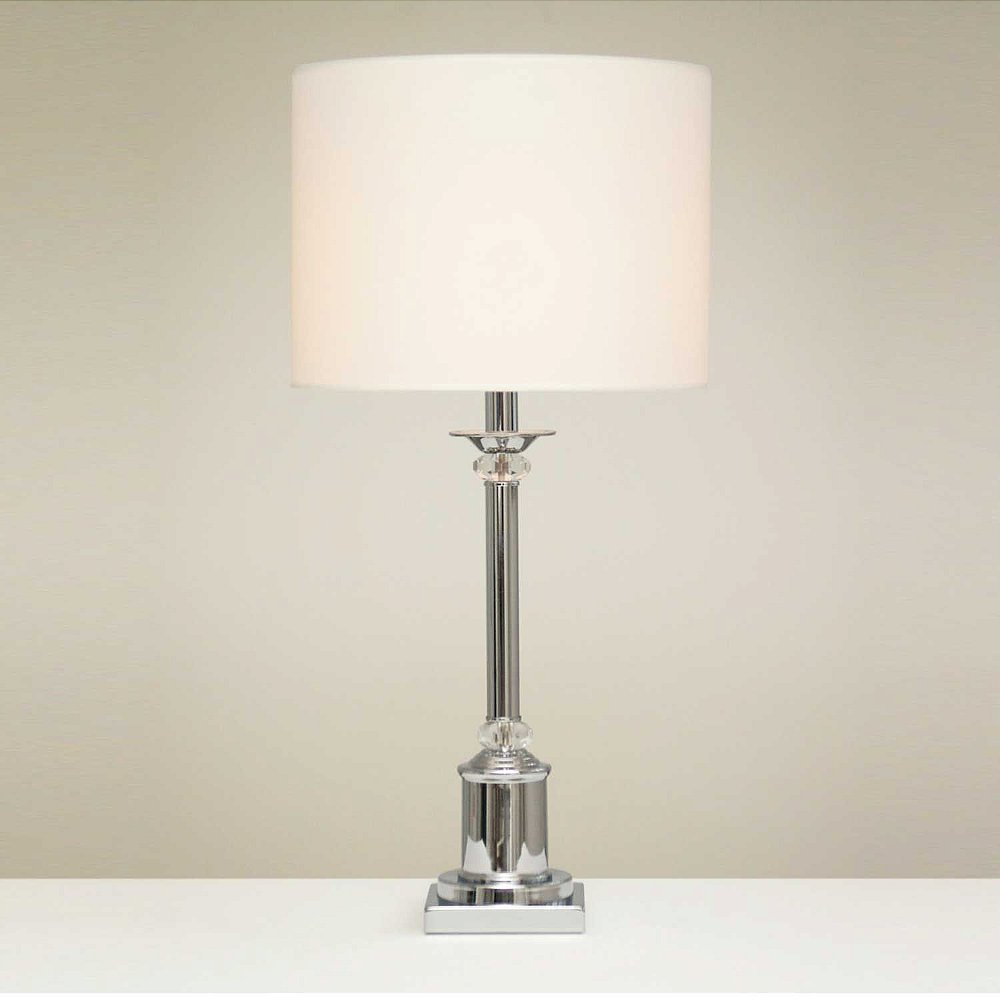 BASE P/ ABAJUR Bella TE0197 VITRU Pilar Cristal Cr / Comprar - Play