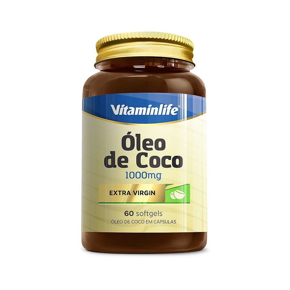 Óleo de Coco 1000mg - 60 cápsulas - VitaminLife - Vittalive: Longevidade  com saúde e bem-estar.
