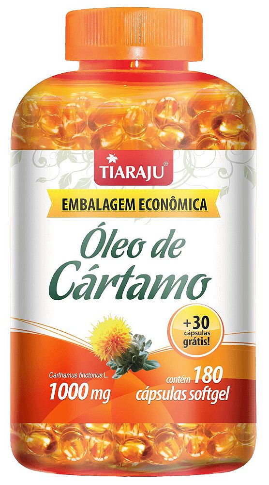Óleo de Cartamo 1000mg - 180+30 Cápsulas - Tiaraju - Vittalive: Longevidade  com saúde e bem-estar.