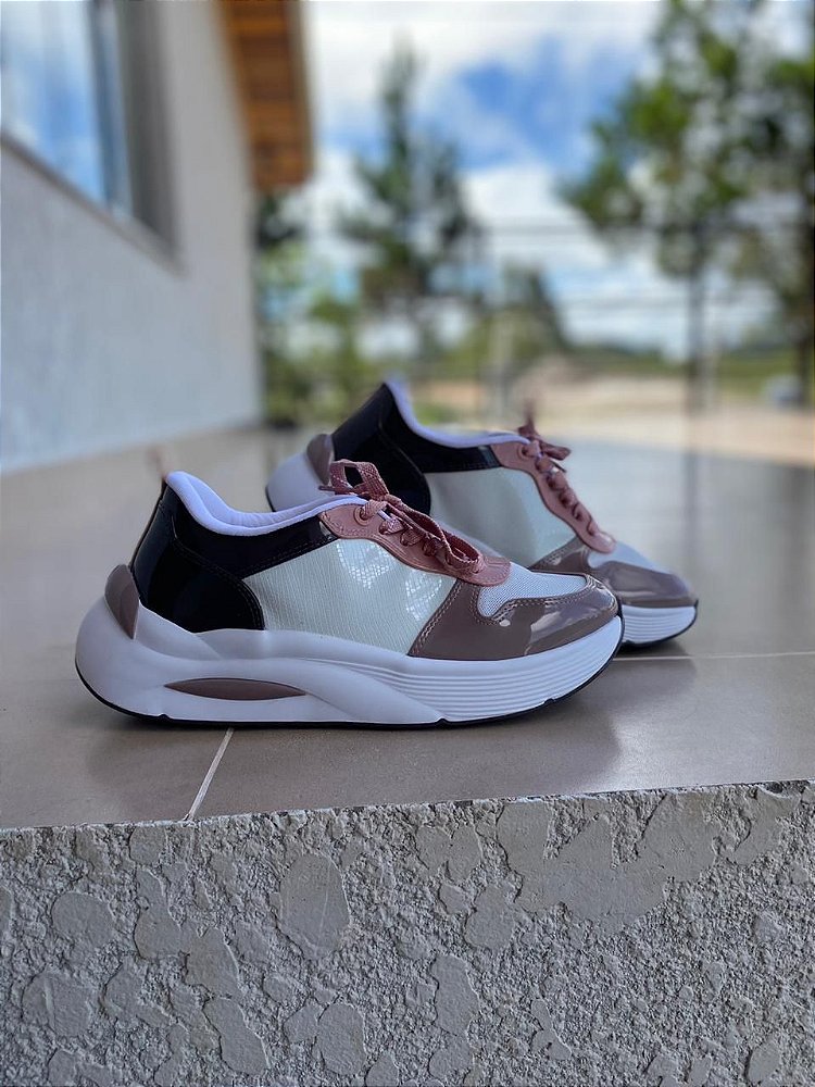 TENIS PETITE JOLIE - COSMO CACAU E ROSA ROMÃ PJ 5580 - BREMY STORE