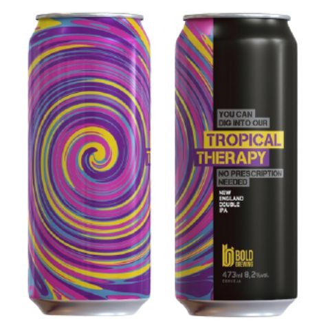 Cerveja artesanal Tropical Therapy New England Double IPA - Bold - 473 ml