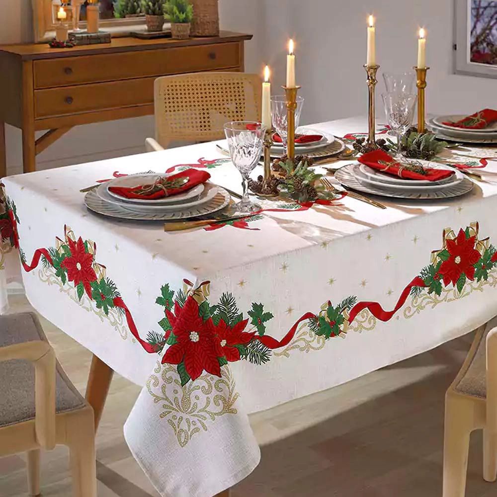 Toalha de Mesa Natalina 6 Lugares - Natal 105 - Dohler - Casa Joka Toalha de Mesa Natalina 6 Lugares - Natal 105 - Dohler - Casa Joka