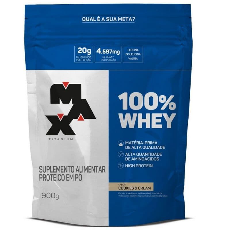 100% Whey - Refil (900g) Max Titanium | B2sDistribuidora - B2S