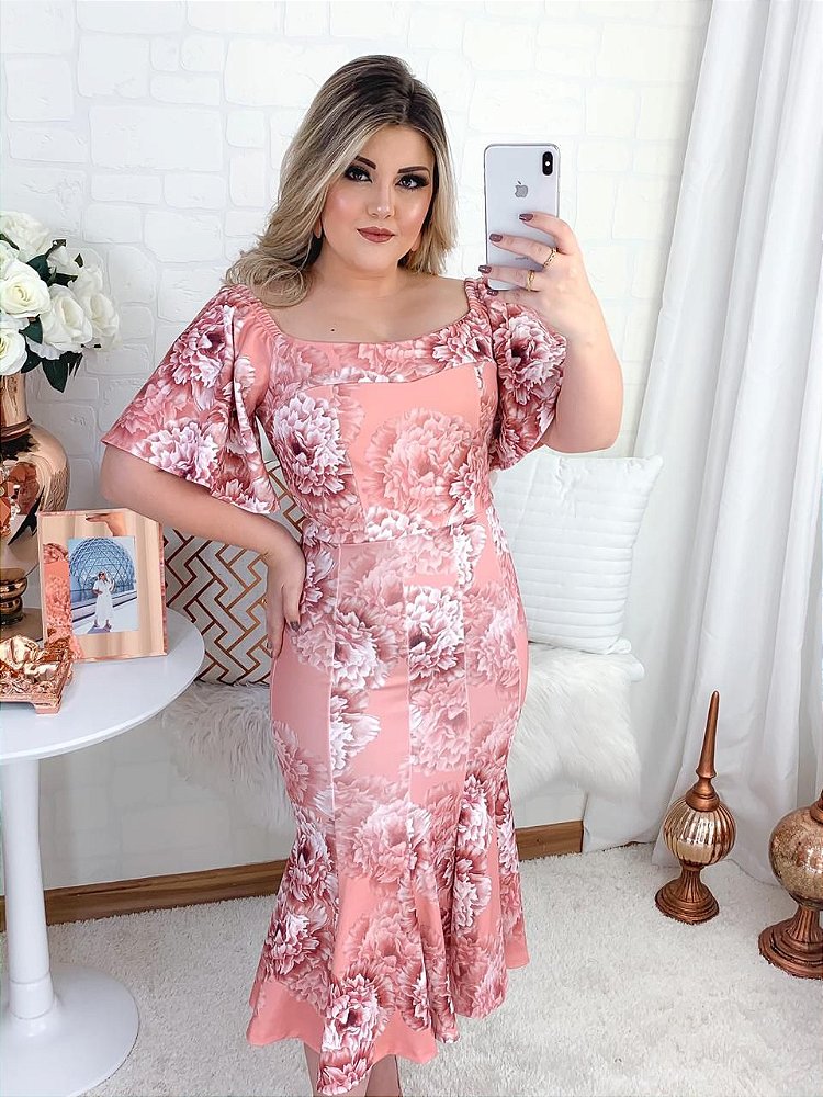 vestido sereia de malha