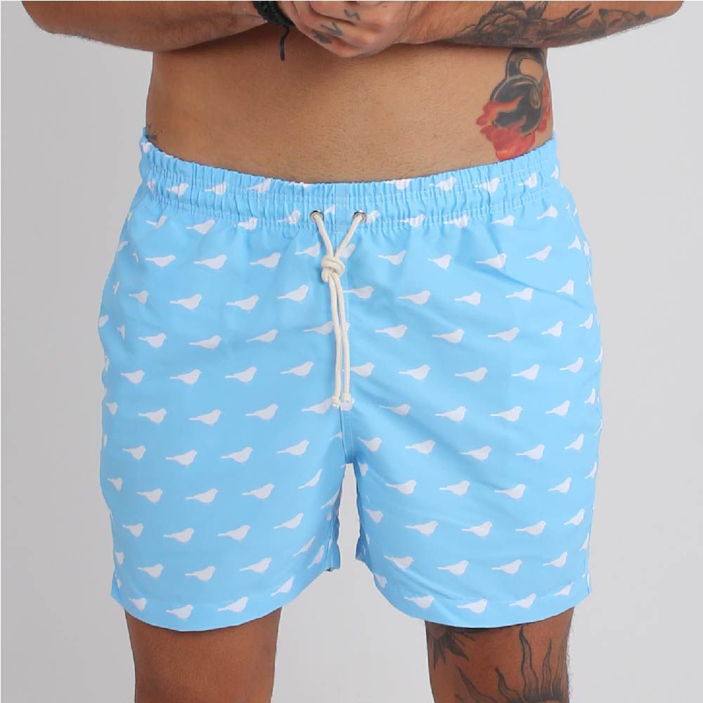 short estampado azul