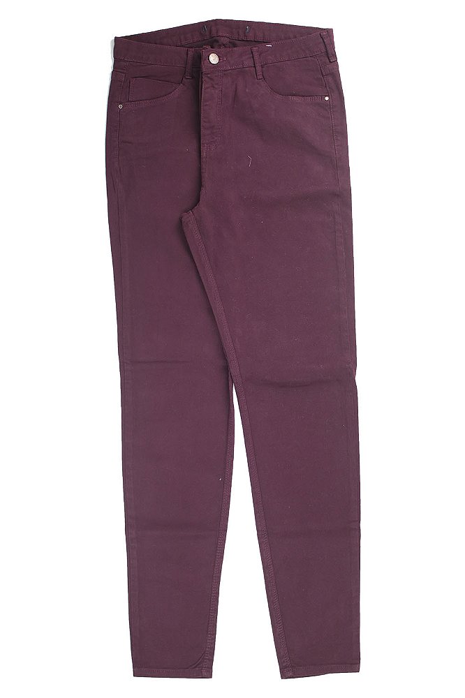 calça jeans bordo feminina