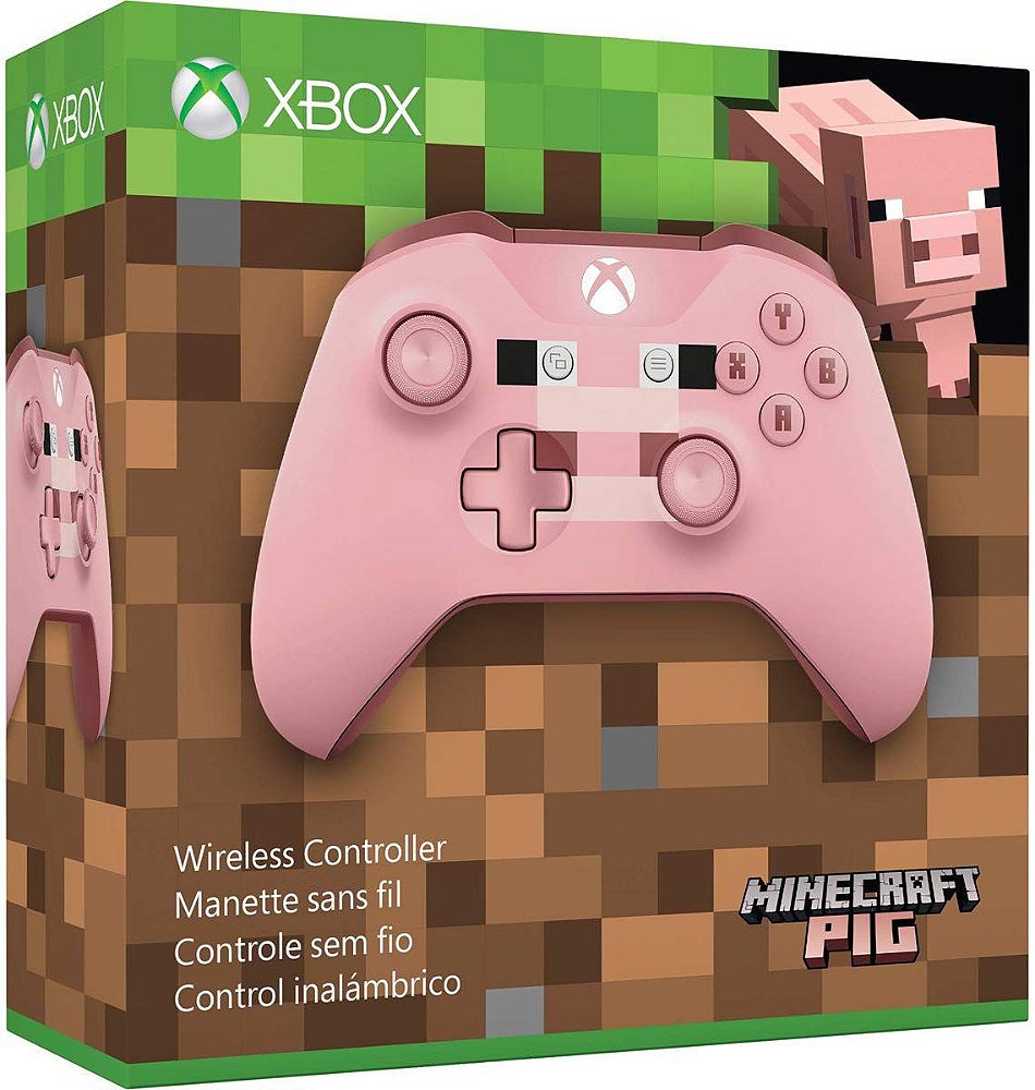Controle Xbox One Wireless - Minecraft Pig - Game Games Controle Xbox One Wireless - Minecraft Pig - Game Games