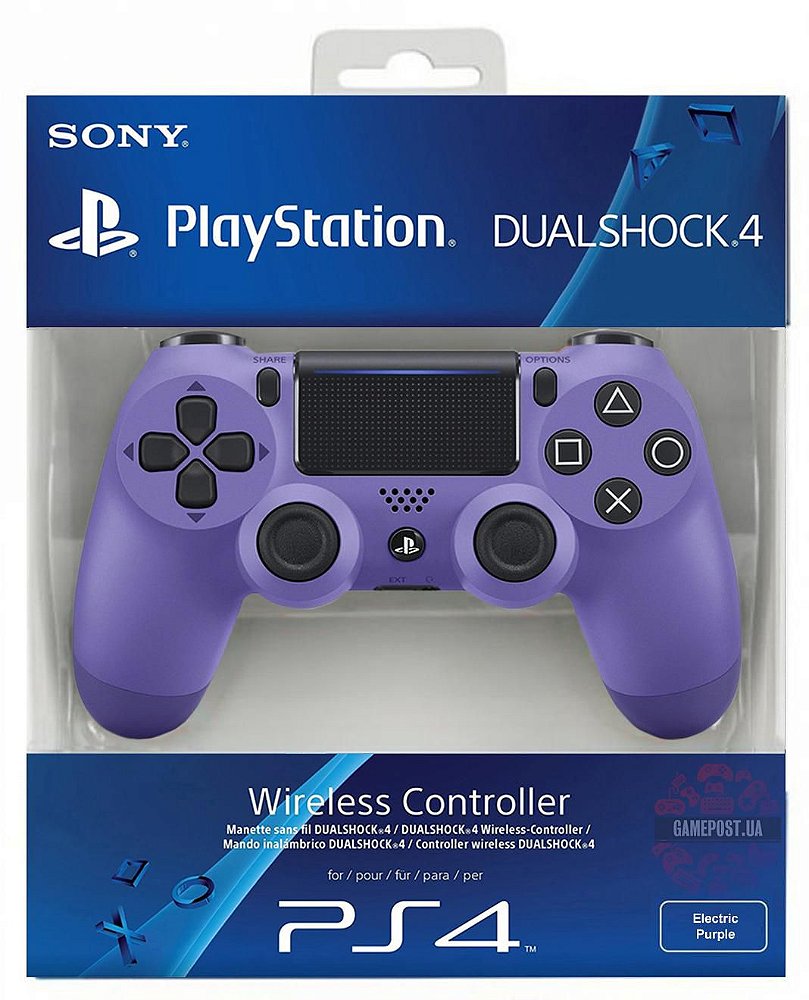 Controle DualShock 4 Wireless Controller Electric Purple PS4 Game