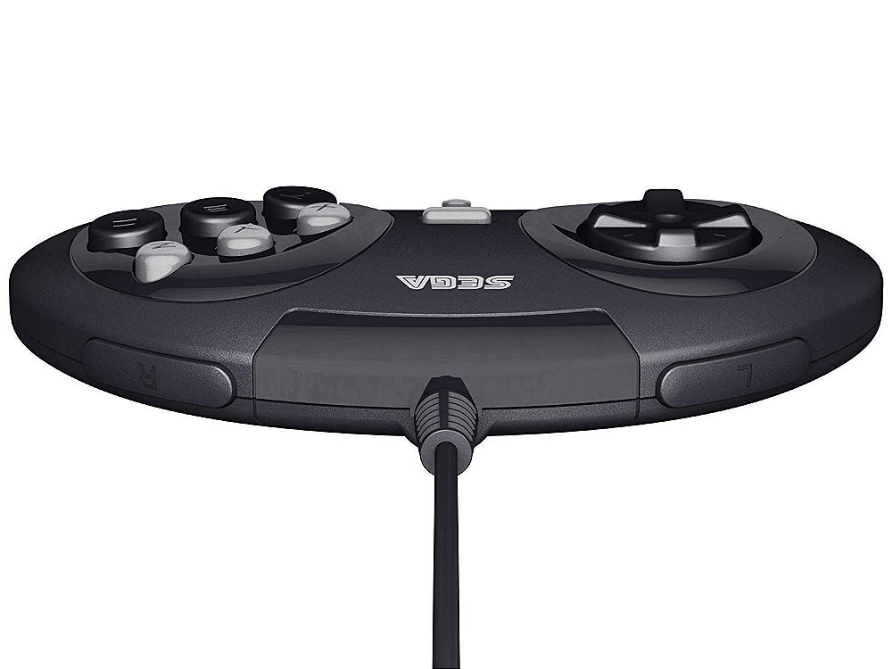Controller USB Retro-Bit Per Sega Genesis, 8 Pulsanti, Arcade Pad Nero, Per PC/Switch/PS3