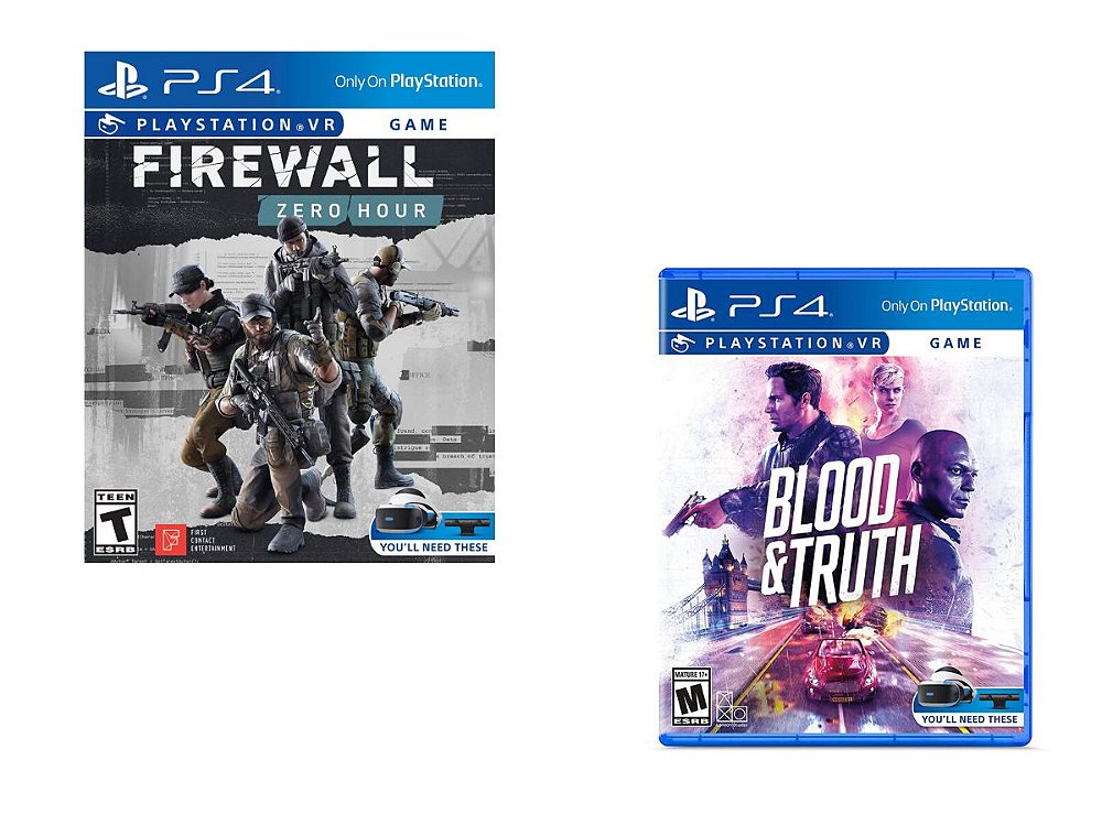 Combo 2 Jogos PS4 VR Blood & Truth + Firewall Zero Hour - Game Games