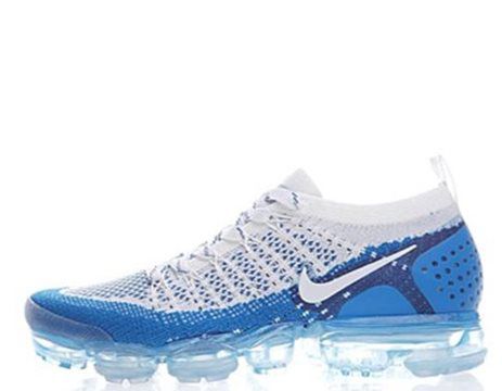 Tênis Nike Air Vapormax Flyknit 2 Branco e Azul | ATÉ 50% DESCONTO AQUI |  SHOPNET - www.shopnet.store
