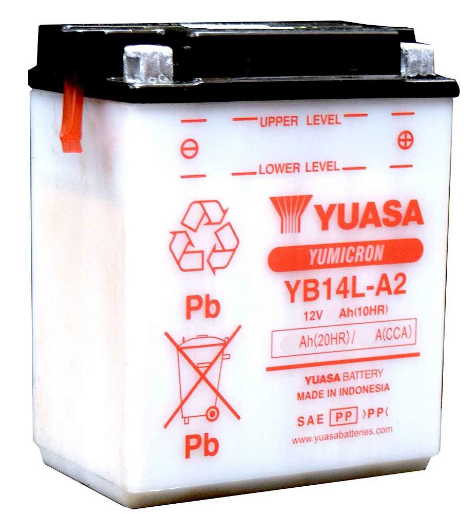 Bateria Yuasa YB14L-A2. Varejo a Preço de Atacado - Bateria Yuasa