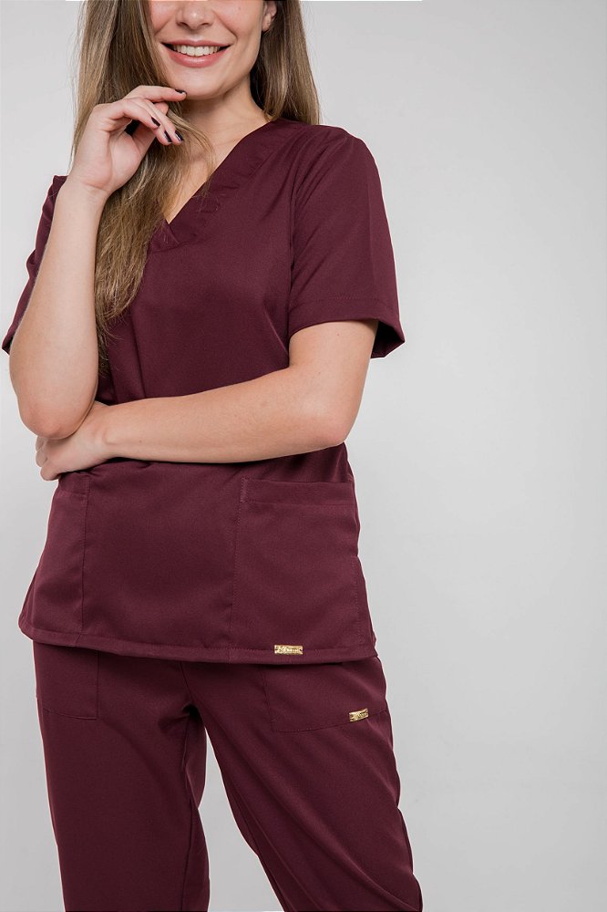 Pijama Cirúrgico - Vinho - BJ Jalecos