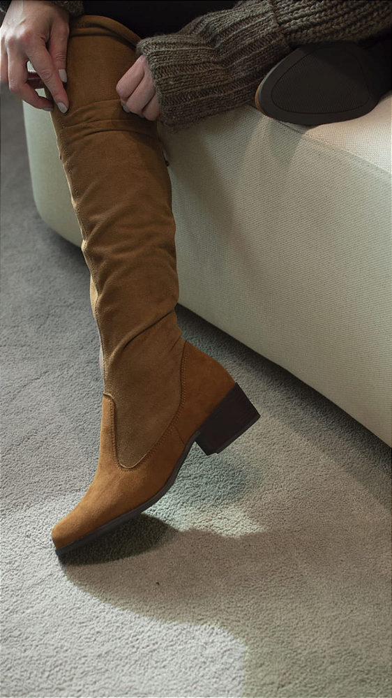 Bota Montaria Bota Beira Rio Lisa Caramelo Bota Over Bota Caramelo