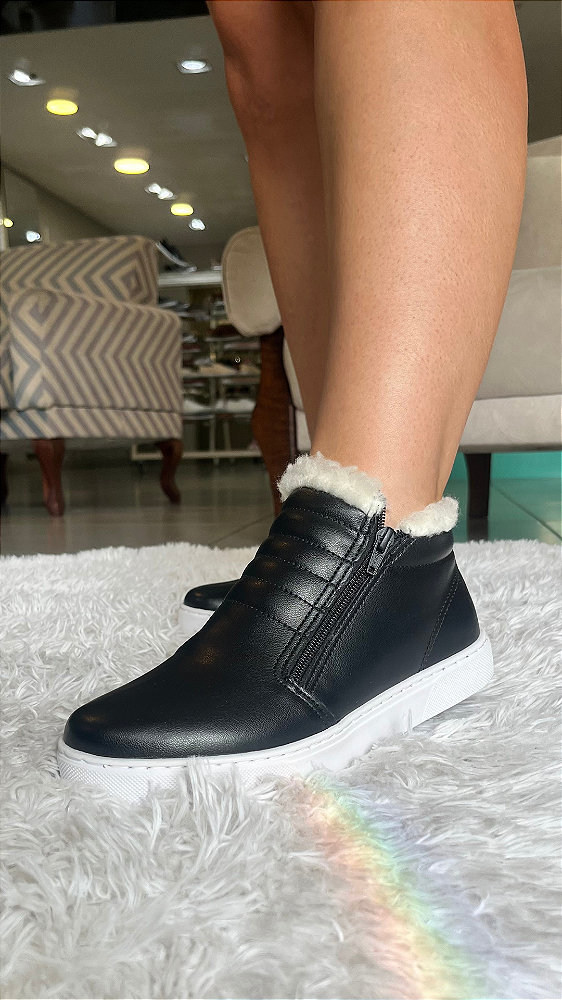 Hot tenis botinha com pelo Outlet Online Black Friday