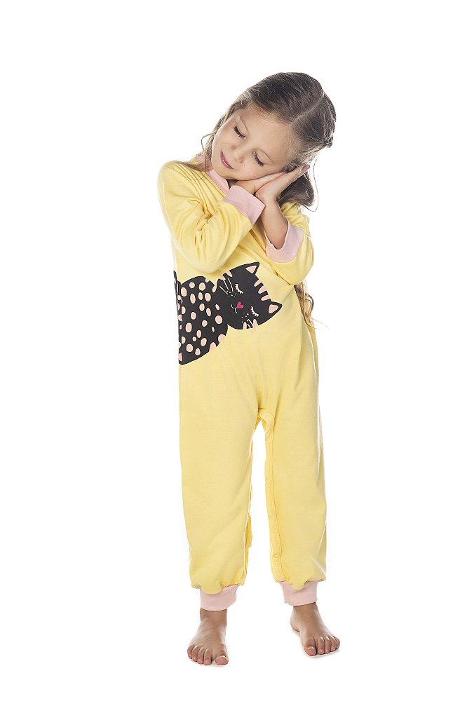 Pijama Macacão Infantil Malha Feminino da Have Fun - Tipinhos Moda Infantil  e Juvenil