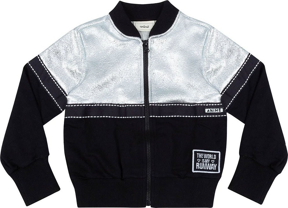 jaqueta prata infantil