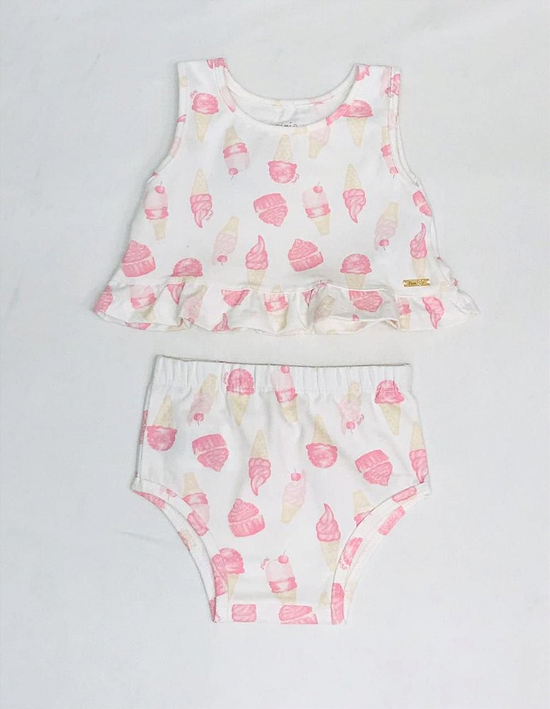 conjunto de banho de sol para bebe