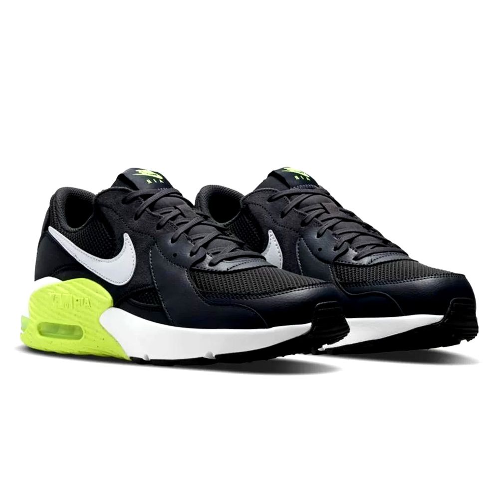 Tenis Nike Air Max Excee Cinza Escuro e Verde Masculino - 10K Sports