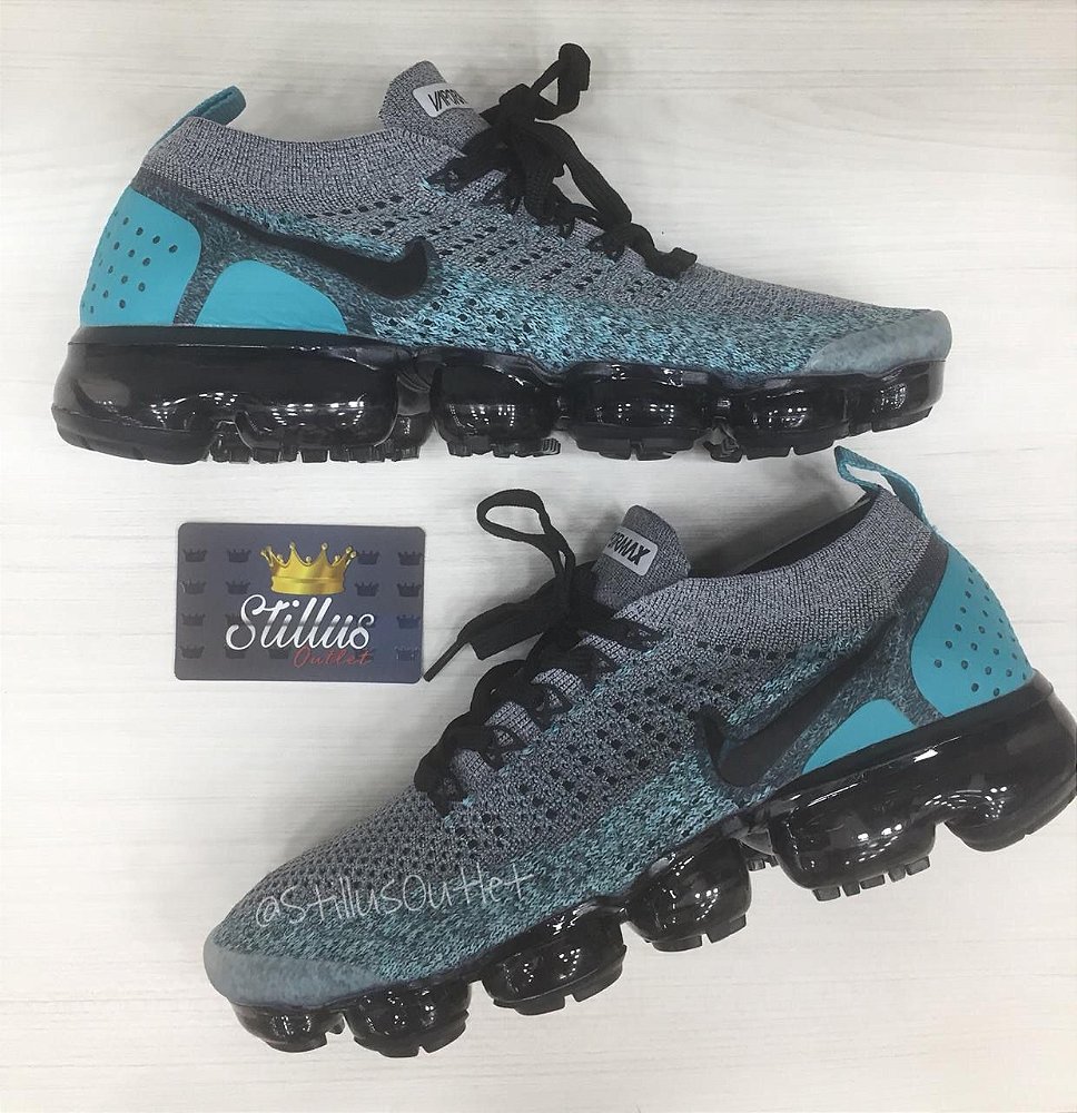 vapormax cinza e verde