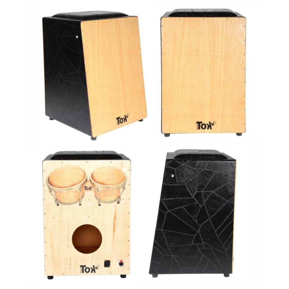 Cajón Elétrico com Bongô Nobre Tok Natural e Preto 101 Krunner Loja