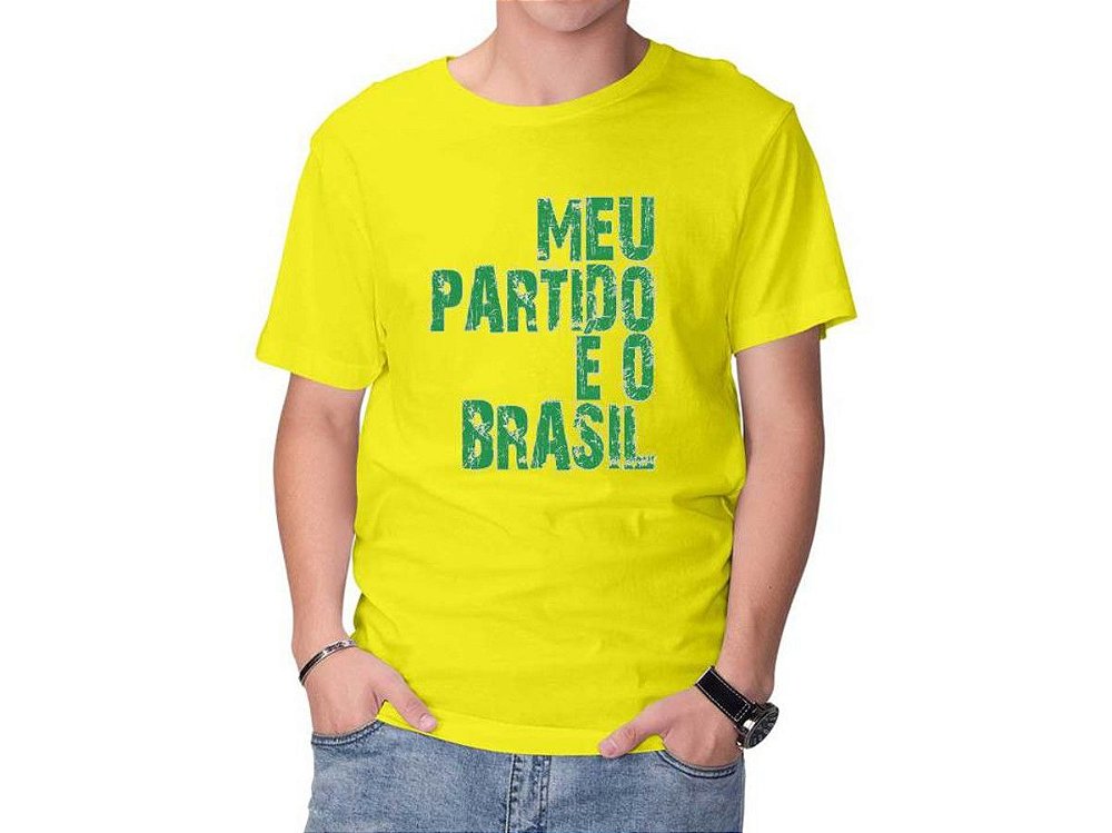 Camiseta "meu partido é o Brasil - RAFA PRESENTES