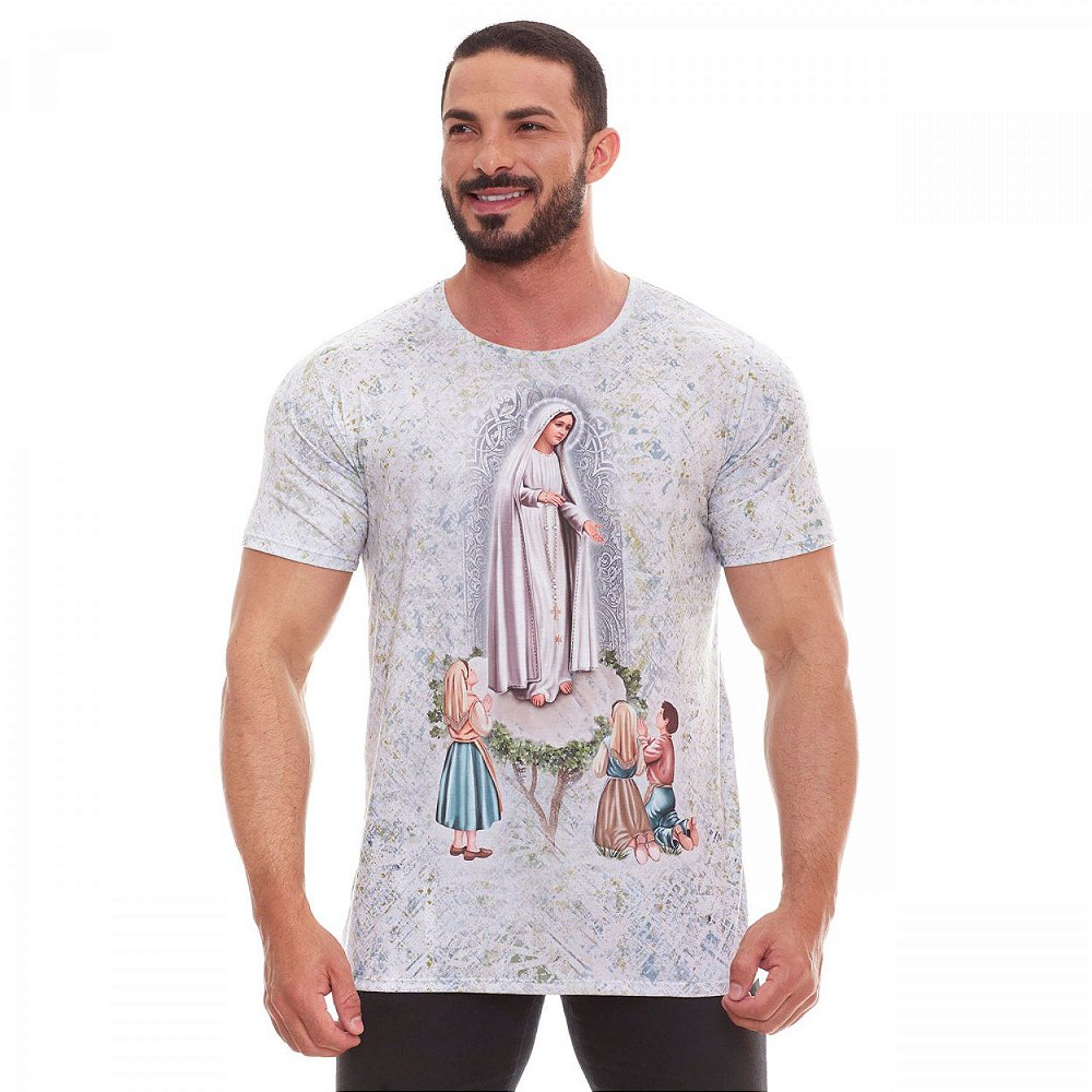 Camiseta Nossa Senhora de Fátima - Católicos na Moda
