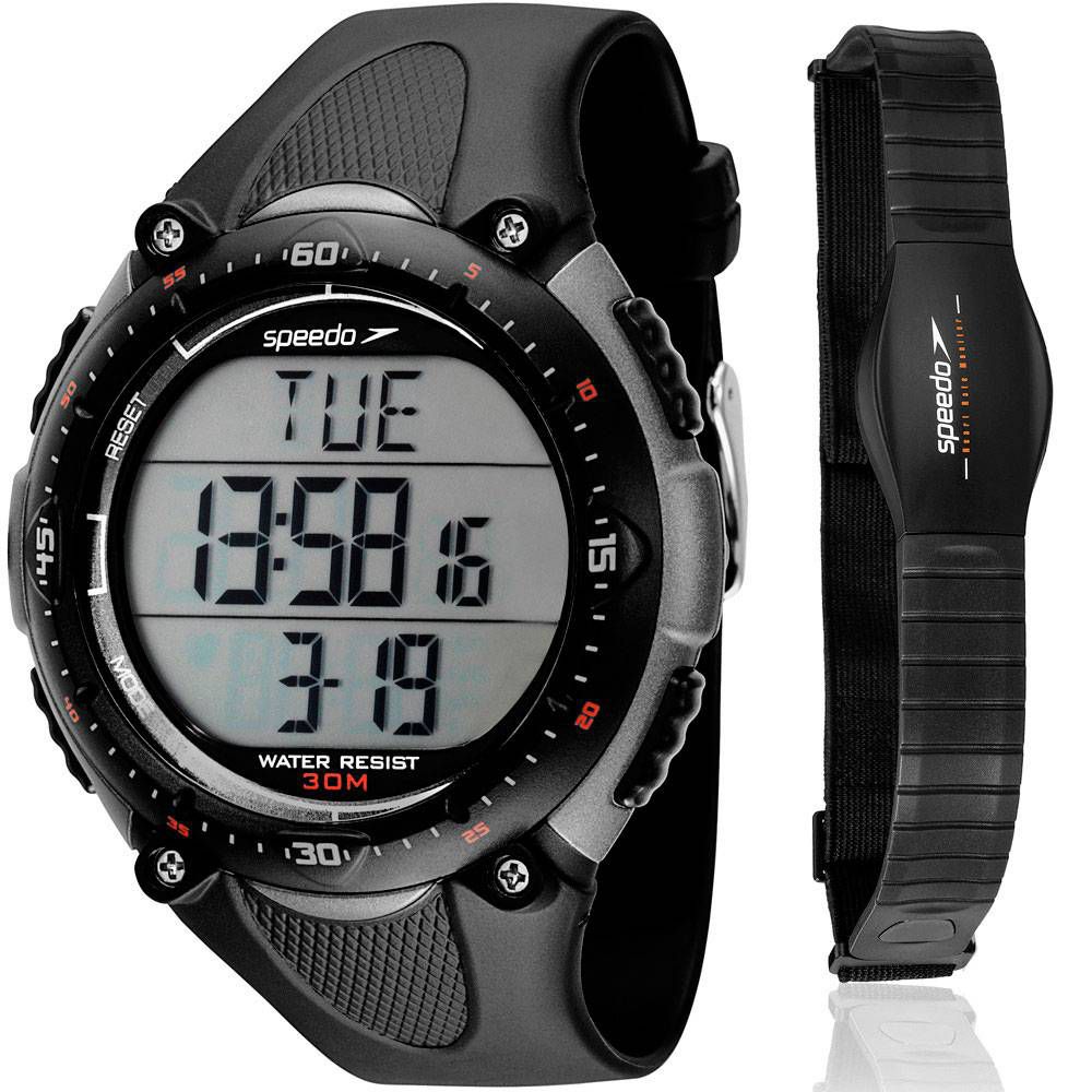 Relógio Speedo Monitor Cardíaco Preto/cinza 80565g0epnp2 - Carreiros Sports