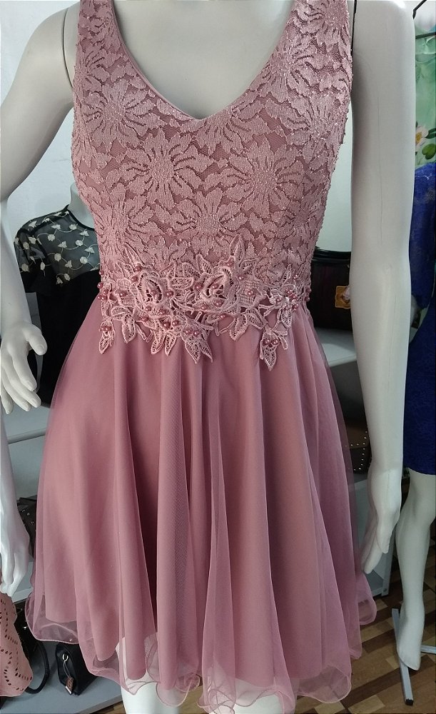 cor rose de vestido