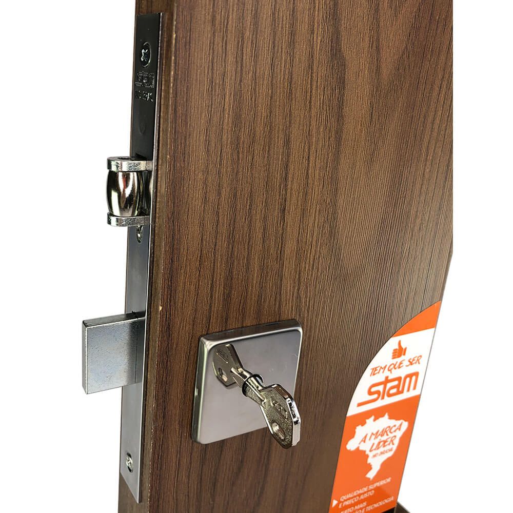 Kit Fechadura Pivotante Tetra 800 + Dobradiça Zincada 150Kg Stam