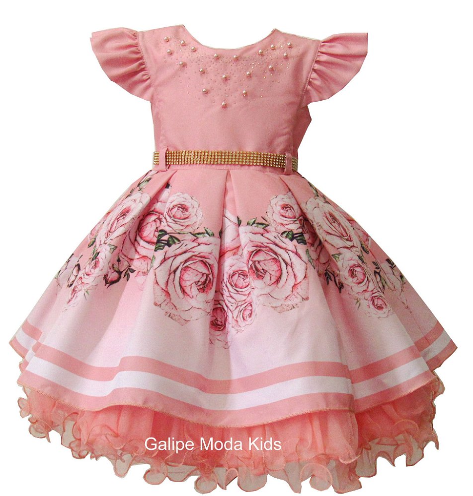 vestidos infantil de tecido florido