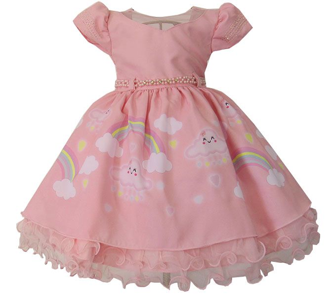Vestido Infantil Chuva de Amor - Galipe Moda Kids - Vestido para Princesas