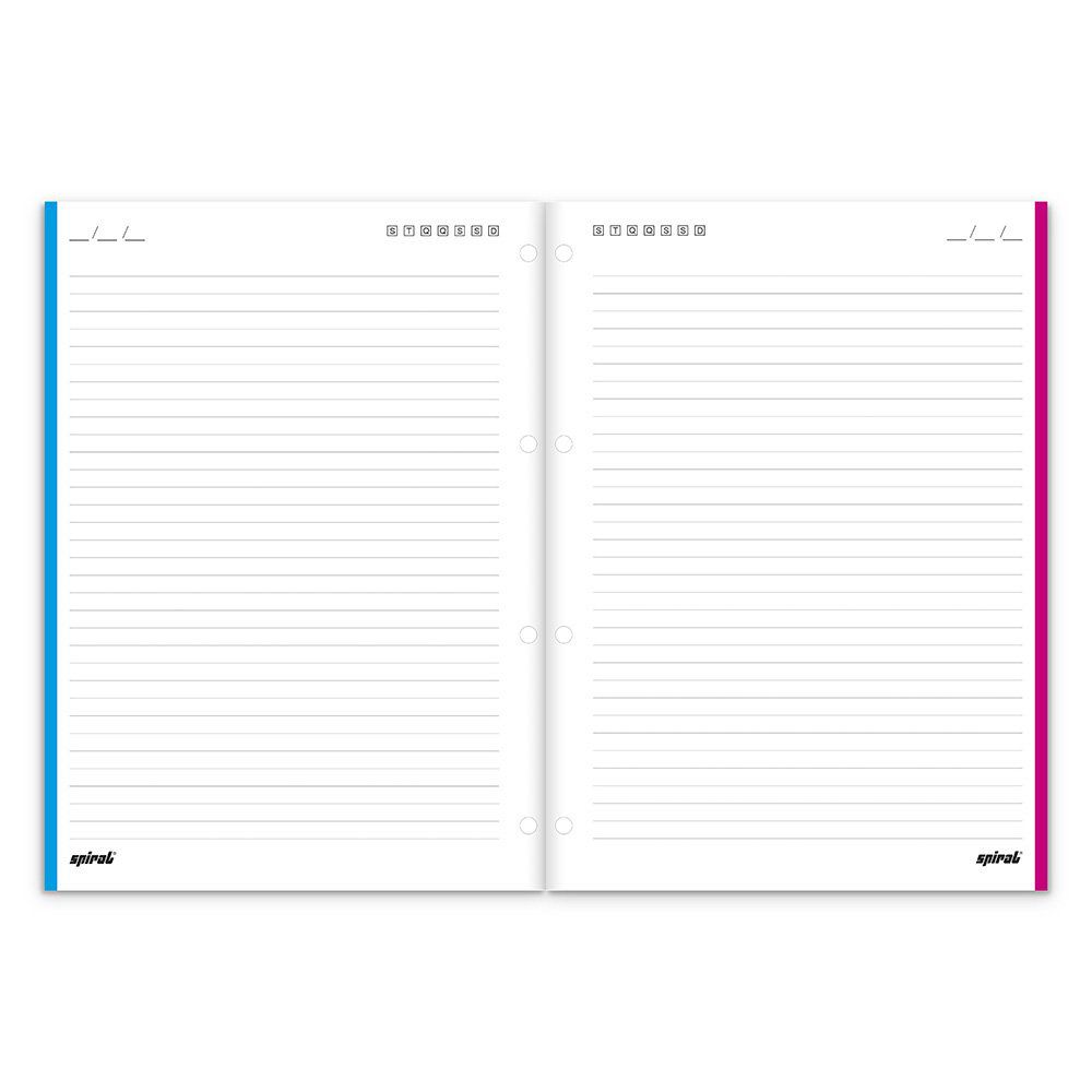 Caderno UniversitÁrio Cfolhas Coladas Colors 96 Fls Spiral Papelaria Zap Ltda Muito Mais 3728