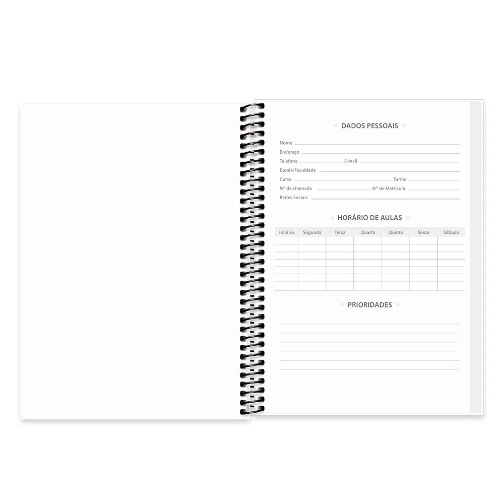 Caderno UniversitÁrio Capa Dura Quadriculado 1cmx1cm 96 Folhas Spiral Papelaria Zap Ltda 7337