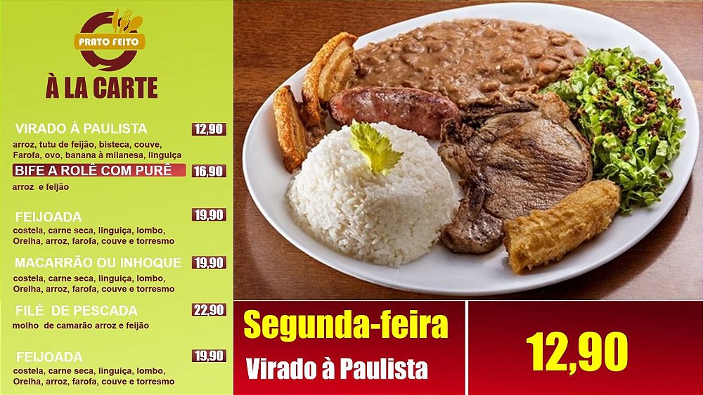 Menu Digital para Restaurante - Prato do Dia - Menu-Food: Menu Digital