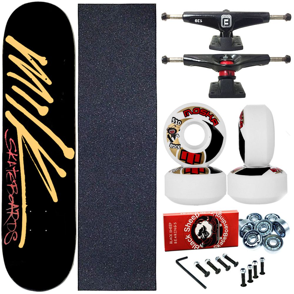 Shape Milk Skate Maple Importado 8.0 Black + Roda Moska 53mm - Virtual Skate  Shop | A Skate Shop perfeita pra você