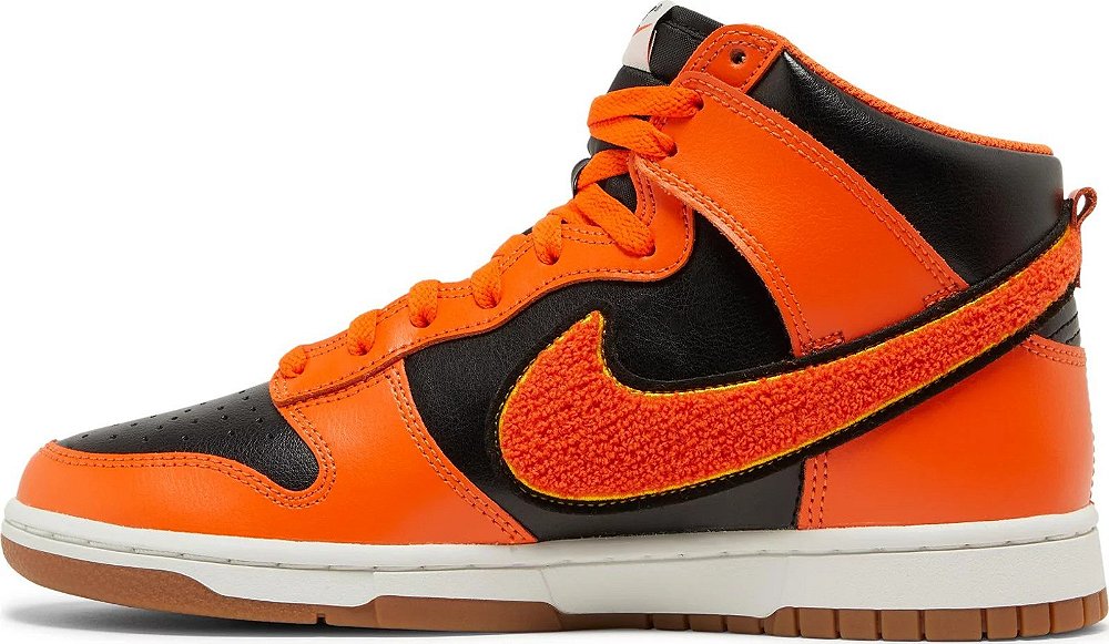 nike dunk high orange black