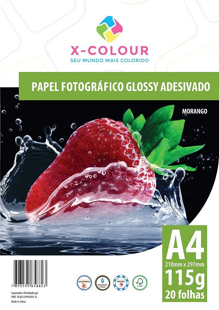Papel Fotográfico Adesivo Glossy 115g A4 X-COLOUR - SHOPVIRTUA3000 |  Distribuidora da Sublimação ©2021