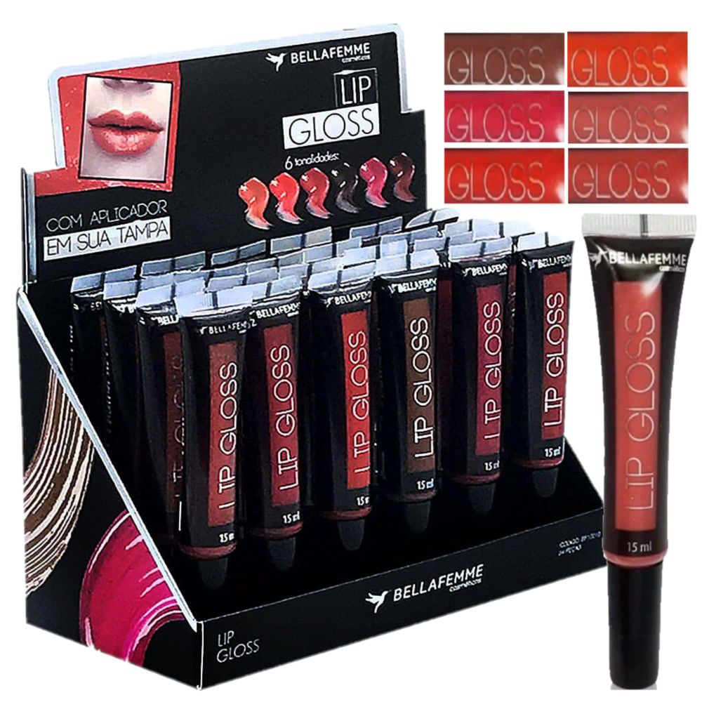 Box Lip Gloss Labial Bella Femme Em Atacado Bf Unid Maquiagem Em Atacado Maquiagem