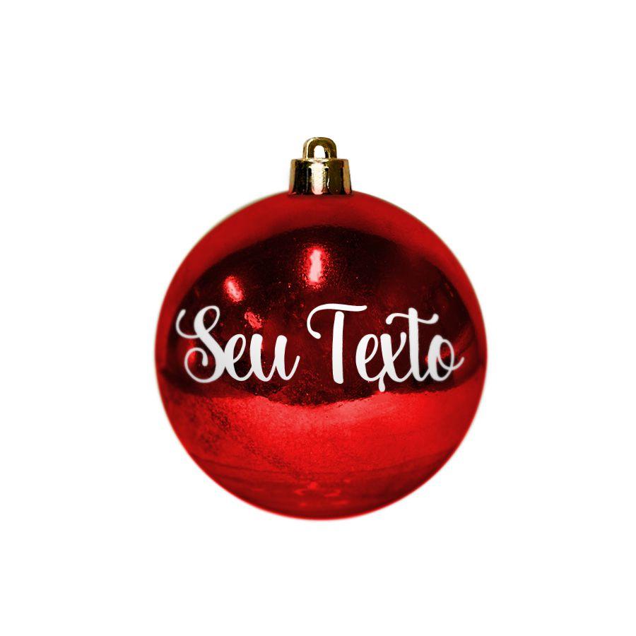 Bola de Natal Personalizada - Vermelho Brilho - 01 Unidade - Rizzo - Loja de Confeitaria | Rizzo Confeitaria Bola de Natal Personalizada - Vermelho Brilho - 01 Unidade - Rizzo - Loja de Confeitaria | Rizzo Confeitaria