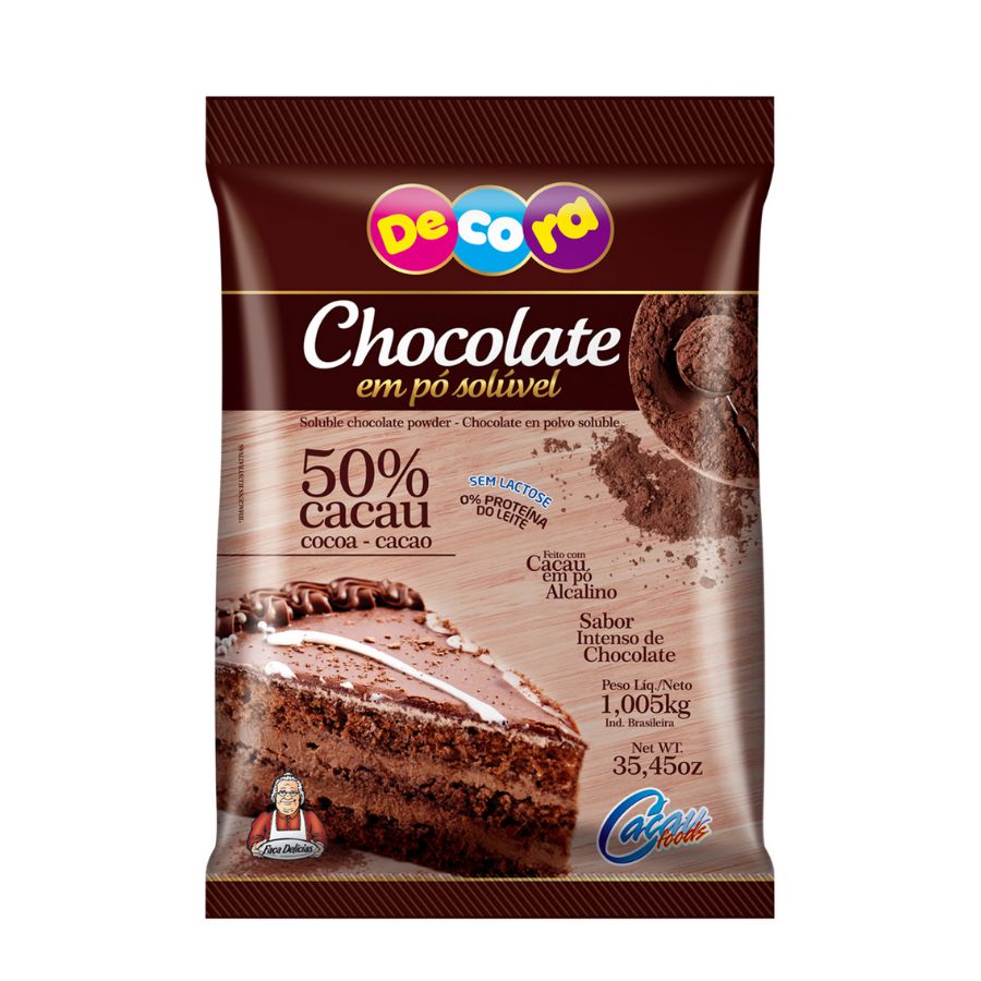 Chocolate em Pó Solúvel 50% Cacau - Cacau Foods - 1kg - Rizzo Confeitaria -  Loja de Confeitaria | Rizzo Confeitaria