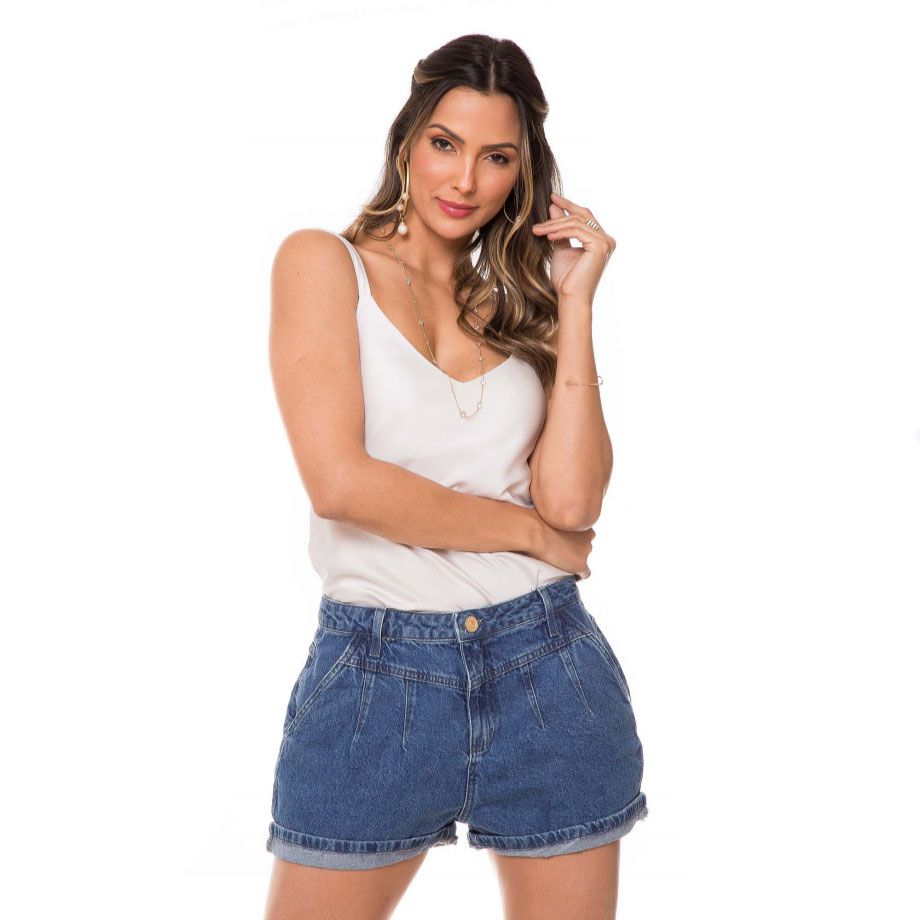 Short Max Denim Feminino Hot Pants 