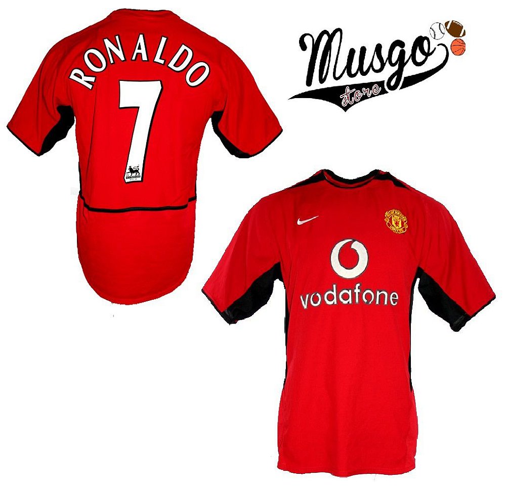 Camisa Nike Esporte Futebol Manchester United 2003 Cristiano Ronaldo Número  7 Vermelha - MUSGO STORE