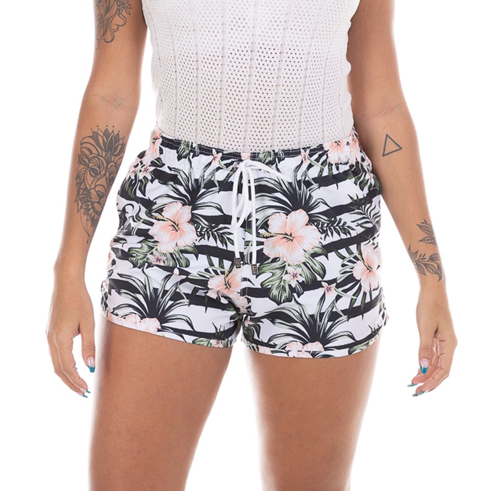 short feminino floral