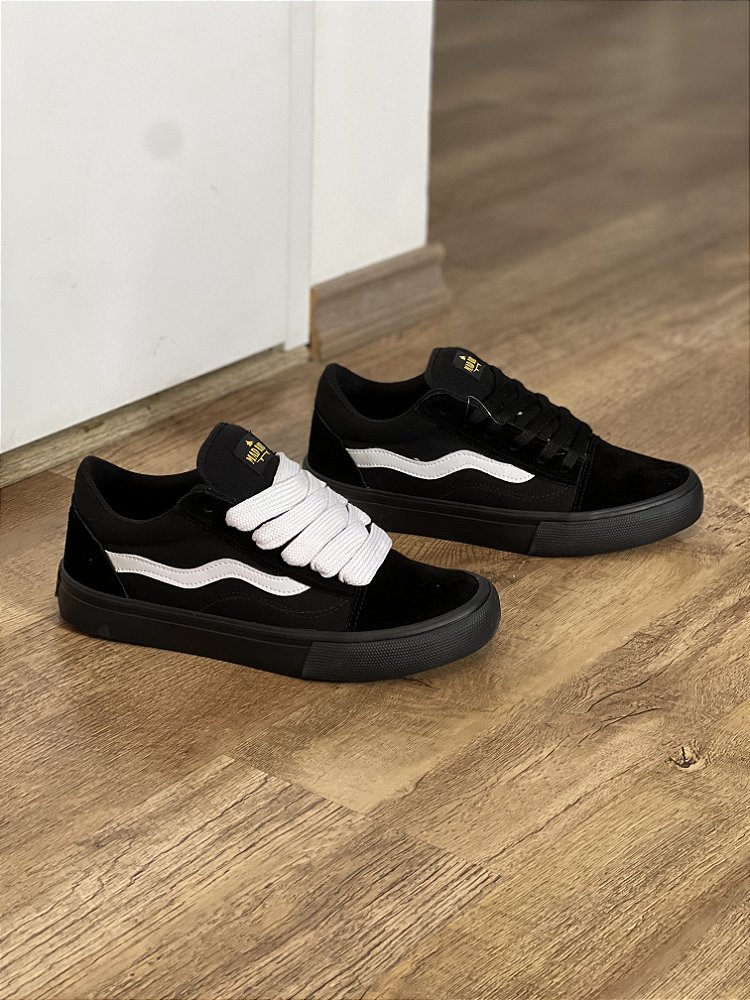 mad rats old school tenis black todo preto