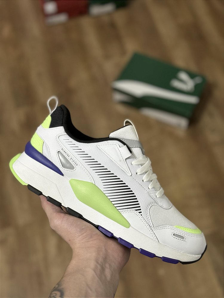 【コメット】 PUMA RS 3.0 Synth Pop (white/fizzy lime) - Corre de Rua