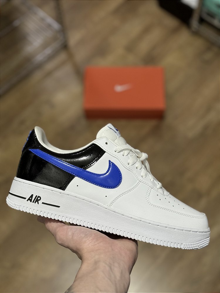 NIKE AIR FORCE 1 '07 “White/black/game royal) - Corre de Rua