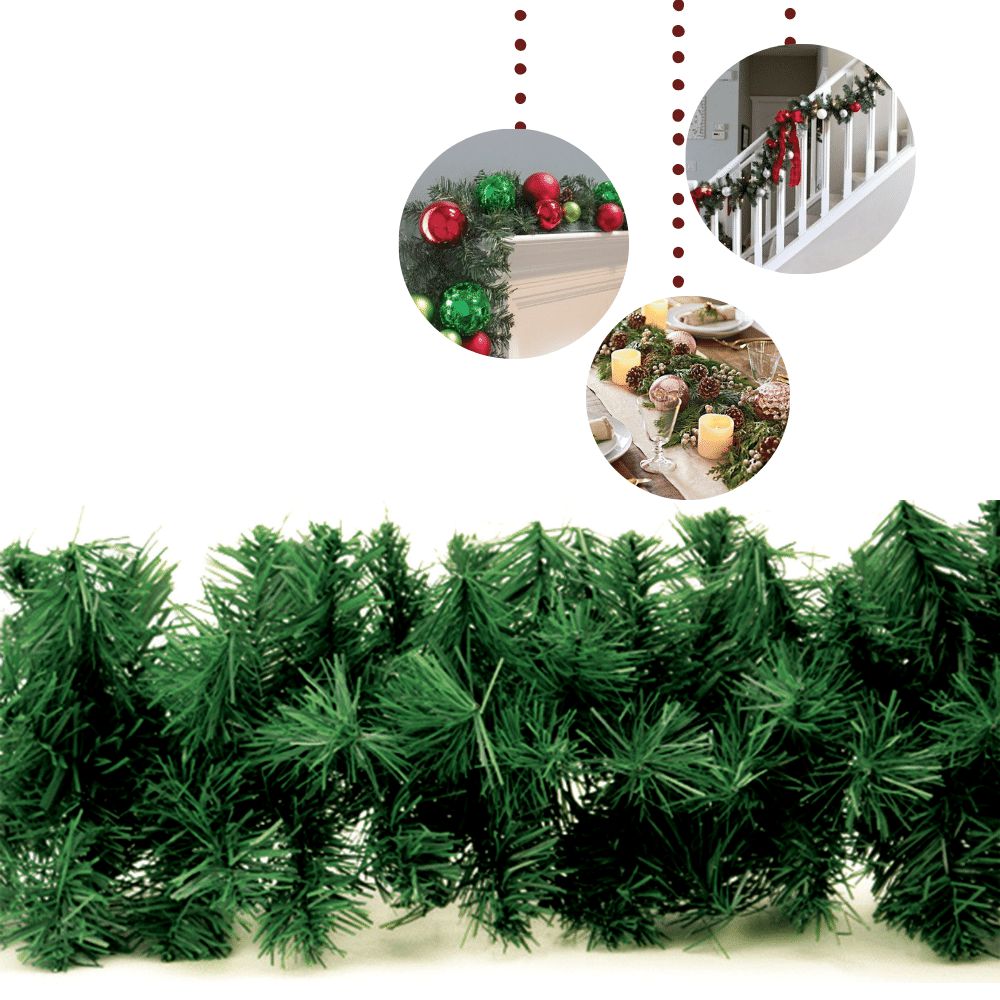 Festao Aramado 20 cm X 2 metros 120 Galhos Verde Enfeite Natal Decoracao Natalina - Venicci Festao Aramado 20 cm X 2 metros 120 Galhos Verde Enfeite Natal Decoracao Natalina - Venicci