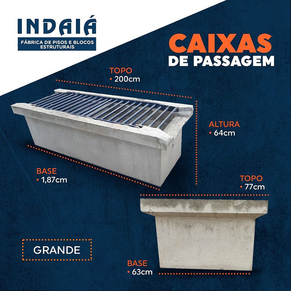 BOCA DE LOBO DE CONCRETO COM GRELHA Indaiá Pisos e Blocos BOCA DE LOBO DE CONCRETO COM GRELHA Indaiá Pisos e Blocos